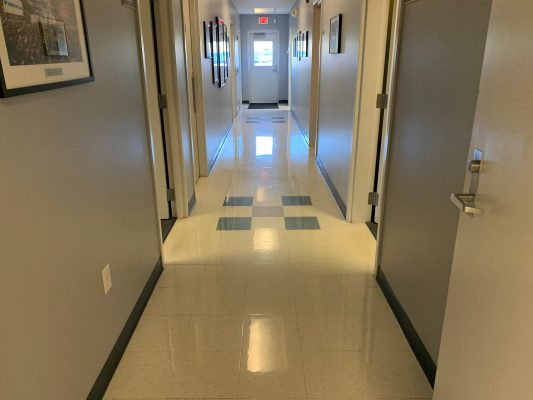 image of highly polished vinyl composite flooring
